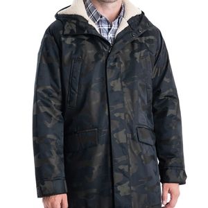 Michael kors otto camo parka sherpa lined jacket